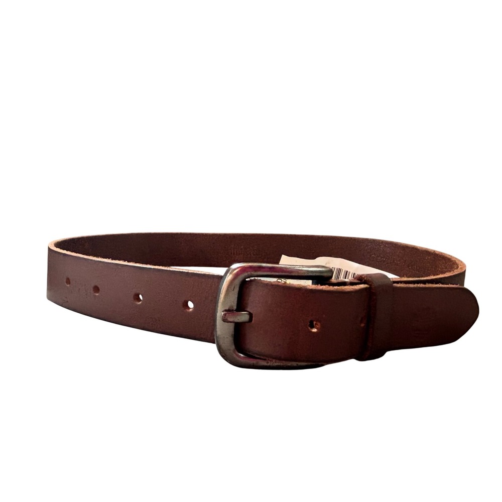 Timberland Boys Brown Genuine Leather Belt Size M 26-28 B78008 NEW NWT